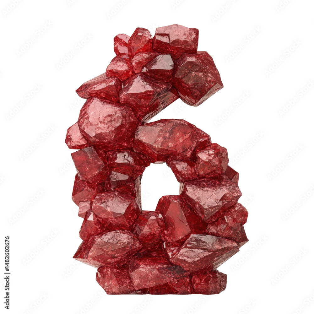 Poster artistic sculpture of the letter 