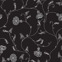 seamless lace floral ornament, vector illustration	