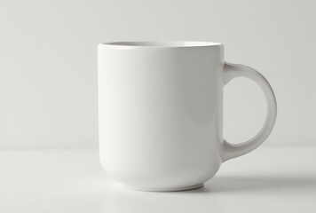 Obraz premium white-ceramic-mug-isolated-product-shot-minimalist-design-coffee-cup