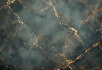 Dark green marble texture with golden veins creating luxurious pattern