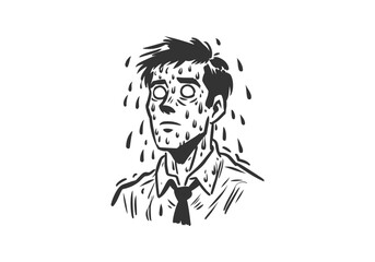 Anxiety hand drawn sketch vector illustration