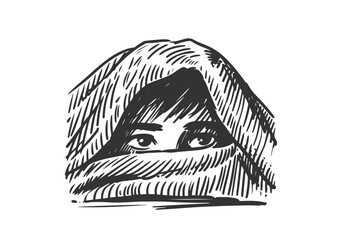 Anxiety hand drawn sketch vector illustration