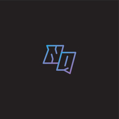 monogram logo design amazing esport style NQ dinamyc line gaming concept letter