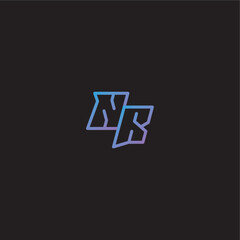 monogram logo design amazing esport style NR dinamyc line gaming concept letter