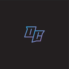 monogram logo design amazing esport style OC dinamyc line gaming concept letter