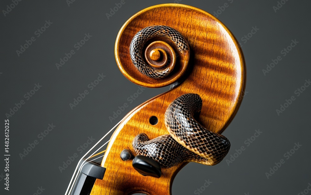 Poster detailed close up of spiraling sea shell showcasing intricate patterns and textures on a dark backgr