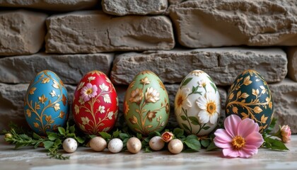 Easter egg decorating event cozy home decorative art indoor close-up spring celebration