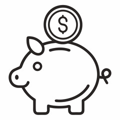 piggy bank with money