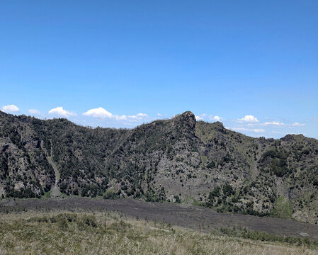mountain landscape with blue sky