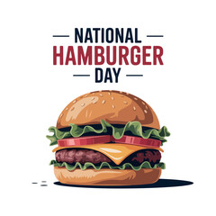 National Hamburger Day Tasty Burger Celebration Graphic