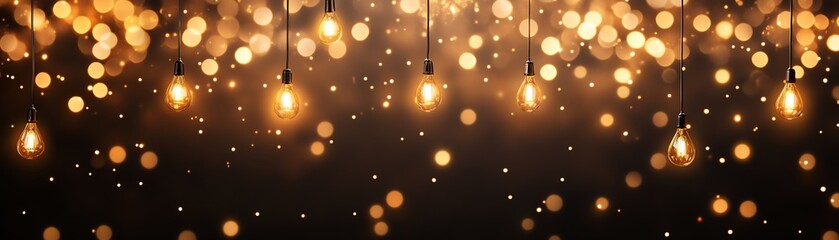 Celebrate special moments with clinking champagne glasses illuminated by soft string lights, creating a festive and joyful atmosphere.