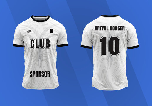 Modern Block White Sports Jersey Design