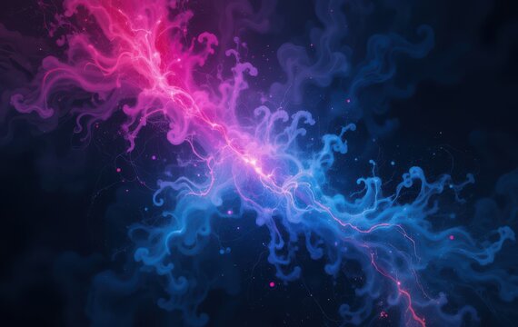 Dark blue pink black abstract grainy background