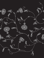 seamless lace floral ornament, vector illustration	