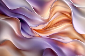 Obraz premium Soft flowing fabric in pastel shades creating a delicate and elegant texture