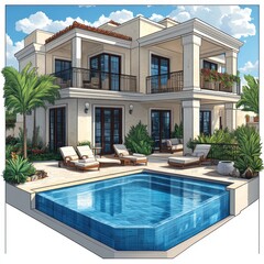 Luxury Mediterranean Villa with Infinity Pool: A Dream Home by the Sea