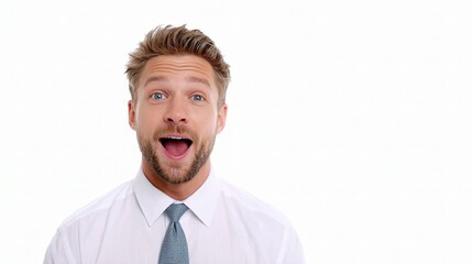 Corporate Trainer Expressing Excitement in Professional Setting