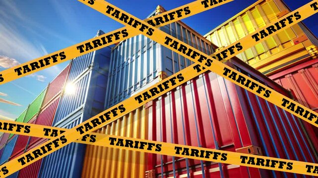 Impact of tariffs on global trade and shipping activities in container ports