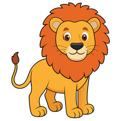 Fototapeta premium lion cartoon isolated on white