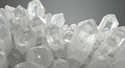 Quartz Crystals Cluster Display