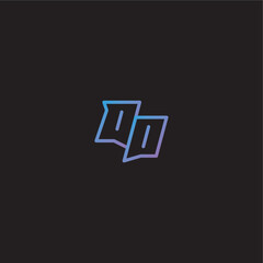 monogram logo design amazing esport style QO dinamyc line gaming concept letter