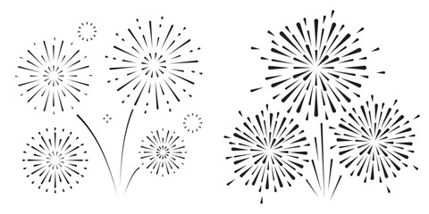 Firework celebration explosion sparkle festive night display joy isolated transparency background graphic illustration