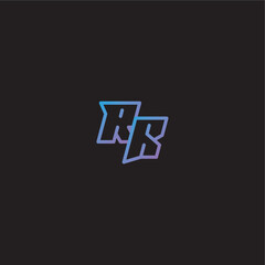 monogram logo design amazing esport style RR dinamyc line gaming concept letter