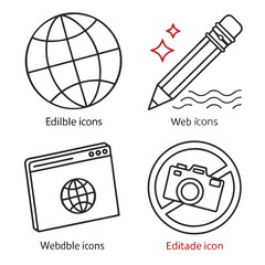 Editable Line Icons for Web