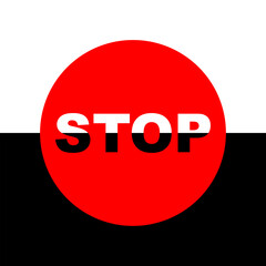 Vector text illustration for Stop.