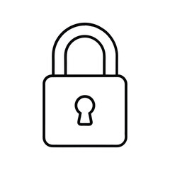 lock icon on white background