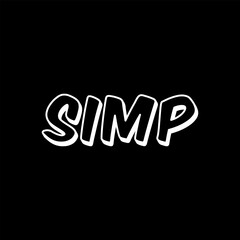 Vector text illustration for Simp.