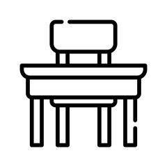 college icon special line_chair and desk_v1 
