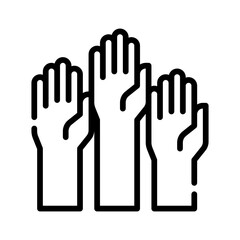 Obraz premium college icon special line_raise hand_v1 