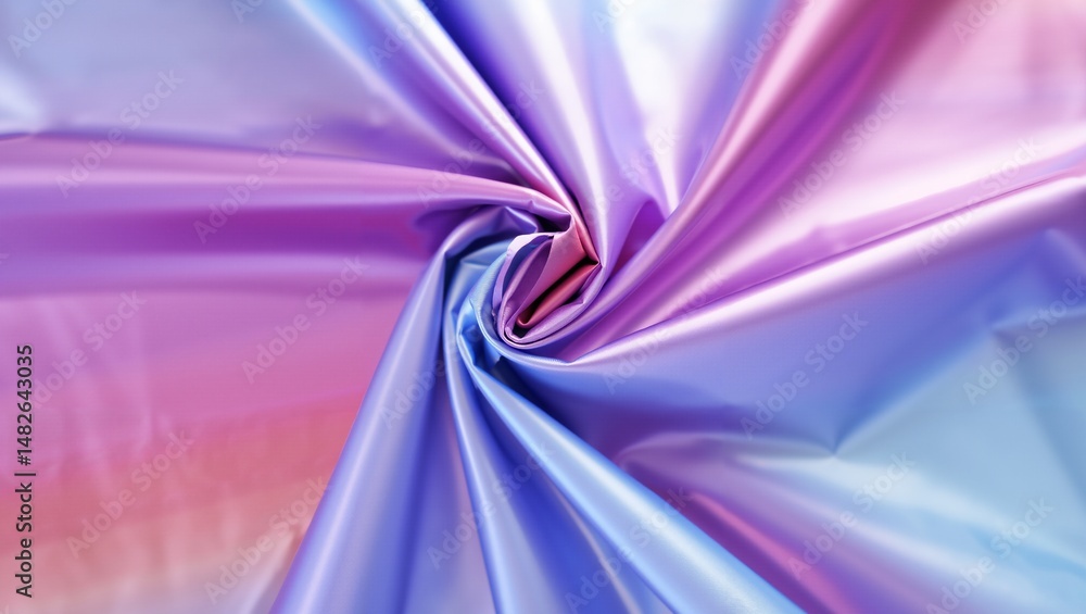 Canvas Prints a stunning close-up of iridescent satin fabric displaying a beautiful swirl of soft lavender and pin