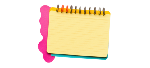 Colorful Spiral Notepad with Tabs – Stationery Isolated on White