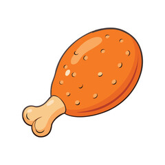 Fresh raw chicken vector illustration. Whole uncooked poultry meat, kitchen ingredient, butcher cut, realistic food graphic.

