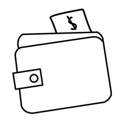 Money Wallet Icon Vector