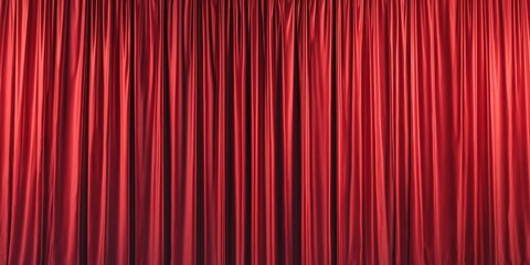red velvet curtains, red curtain with the image of a movie theater or stage