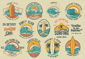Retro Surf Club Crest Collection