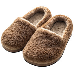 Pair Of Cozy Slippers  isolated on a transparent background