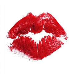 A vibrant red lipstick kiss print (1)