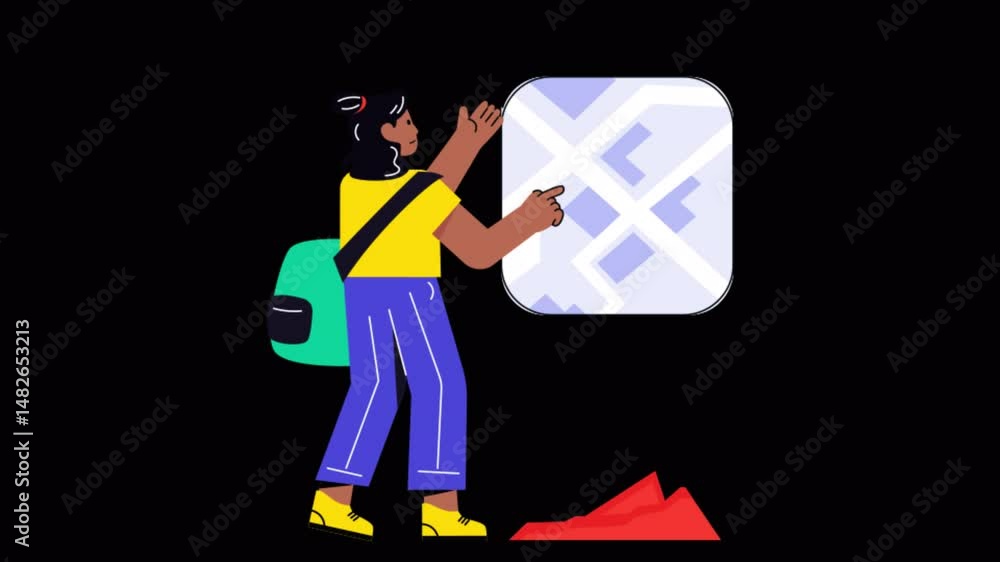 Poster online tracking motion graphic rendering with transparent alpha channel