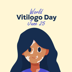 vector graphic of World Vitiligo Day, ideal for World Vitiligo Day celebration.