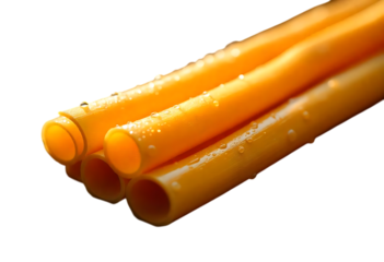 Reusable Yellow Straws Eco-Friendly Drinking Straws Set, Sustainable and Durable