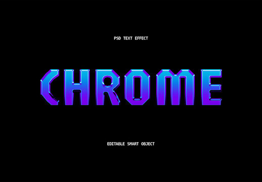 Chrome Text Effect