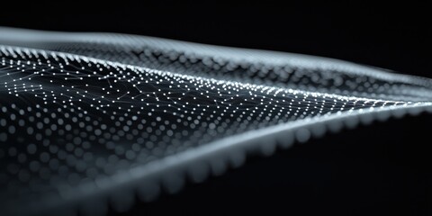 Abstract depiction of aerodynamic principles using flowing lines and dots to illustrate motion