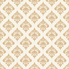 Elegant Damask Seamless Pattern. Vector design for Wallpaper, Fabric, Branding, Packaging, Invitations, Wedding, Home Decor Design