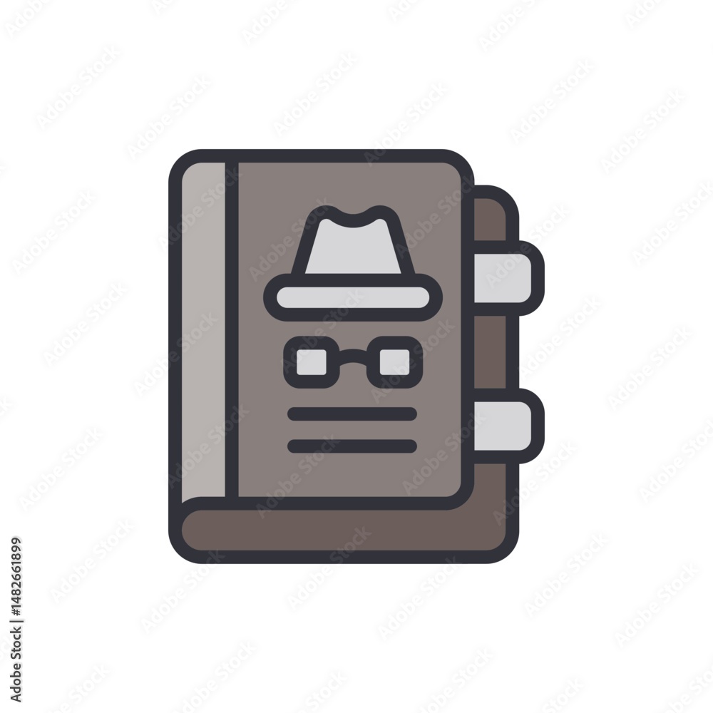 Aufkleber confidential information encrypted within a mysterious notebook security