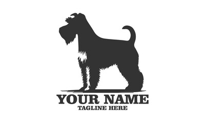 kerry blue terrier dog full body logo icon, kerry blue terrier dog full body icon. kerry blue terrier dog full body vector illustration and white background