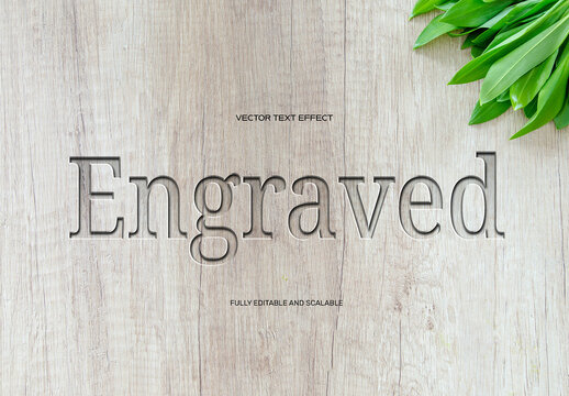 Engraved Text Effect